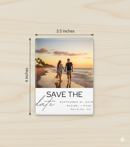 Custom Save the Date Magnets | Personalized Photo Wedding Magnets