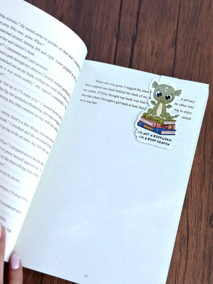Magnetic Bookmarks for Book Lovers – Cute & Functional Page Holders - (Dragon)