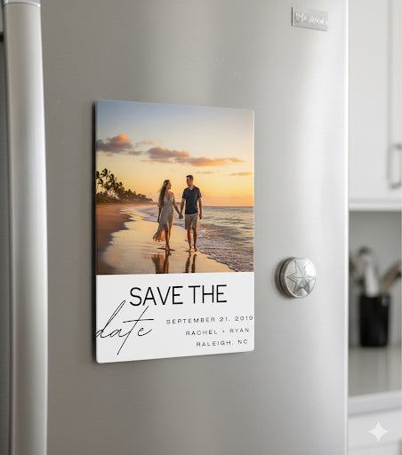 Custom Save the Date Magnets | Personalized Photo Wedding Magnets